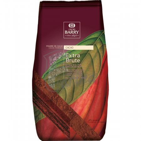 Какао-порошок EXTRA- BRUTE темно-красный 22-24%,алкализированный  1кг< фото цена